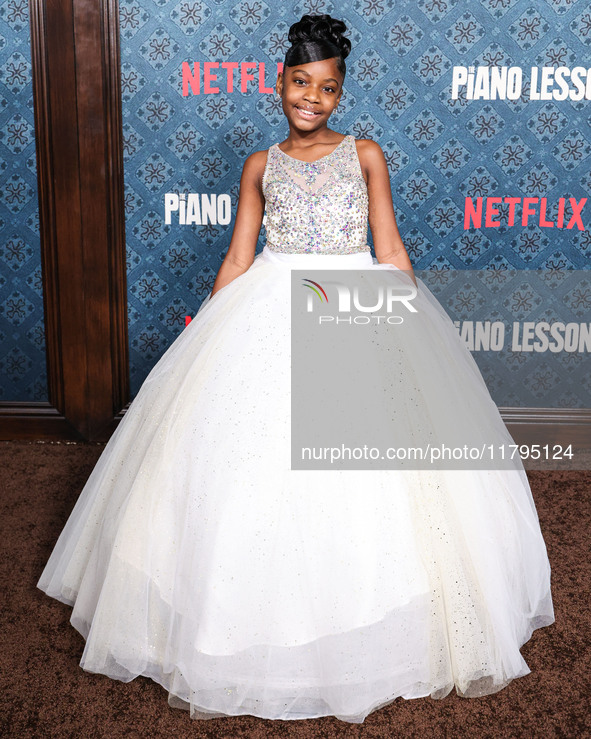 Skylar Aleece Smith arrives at the Los Angeles Premiere Of Netflix's 'The Piano Lesson' held at The Egyptian Theatre Hollywood on November 1...