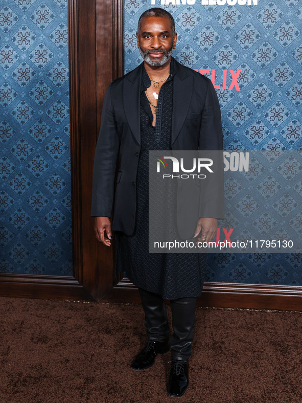 Lawrence Davis arrives at the Los Angeles Premiere Of Netflix's 'The Piano Lesson' held at The Egyptian Theatre Hollywood on November 19, 20...