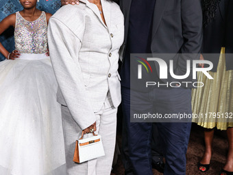 Pauletta Washington and husband Denzel Washington arrive at the Los Angeles Premiere Of Netflix's 'The Piano Lesson' held at The Egyptian Th...