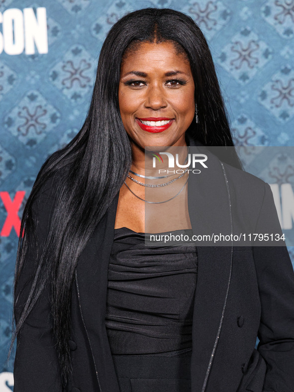 Andrea Mona Bowman arrives at the Los Angeles Premiere Of Netflix's 'The Piano Lesson' held at The Egyptian Theatre Hollywood on November 19...