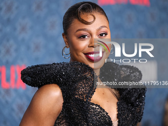 Gail Bean arrives at the Los Angeles Premiere Of Netflix's 'The Piano Lesson' held at The Egyptian Theatre Hollywood on November 19, 2024 in...