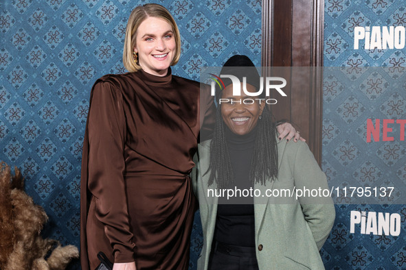 Colleen Washington and Katia Washington arrive at the Los Angeles Premiere Of Netflix's 'The Piano Lesson' held at The Egyptian Theatre Holl...