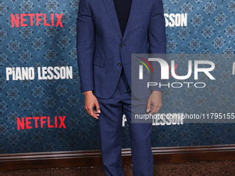 Ray Fisher arrives at the Los Angeles Premiere Of Netflix's 'The Piano Lesson' held at The Egyptian Theatre Hollywood on November 19, 2024 i...