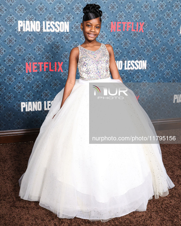 Skylar Aleece Smith arrives at the Los Angeles Premiere Of Netflix's 'The Piano Lesson' held at The Egyptian Theatre Hollywood on November 1...