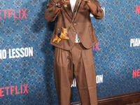 Tyler, The Creator arrives at the Los Angeles Premiere Of Netflix's 'The Piano Lesson' held at The Egyptian Theatre Hollywood on November 19...