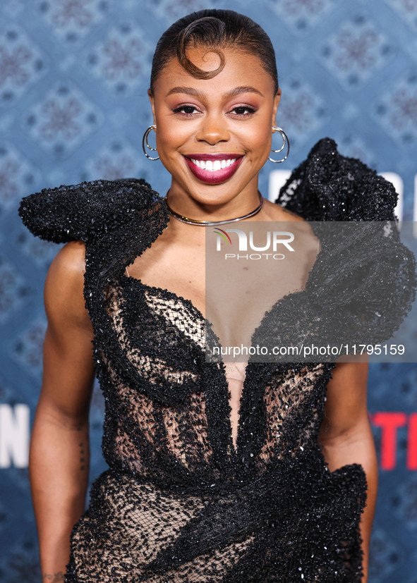 Gail Bean arrives at the Los Angeles Premiere Of Netflix's 'The Piano Lesson' held at The Egyptian Theatre Hollywood on November 19, 2024 in...