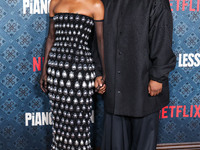 Danielle Deadwyler and Malcolm Washington arrive at the Los Angeles Premiere Of Netflix's 'The Piano Lesson' held at The Egyptian Theatre Ho...