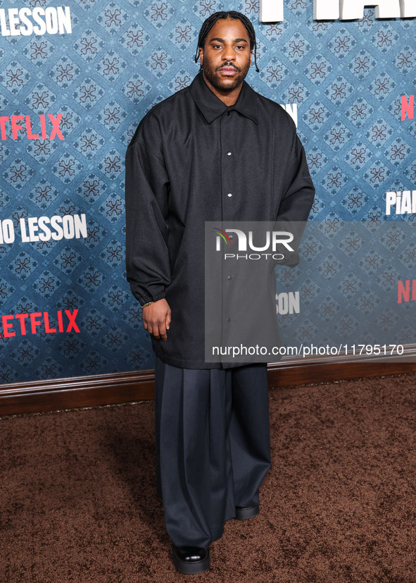 Malcolm Washington arrives at the Los Angeles Premiere Of Netflix's 'The Piano Lesson' held at The Egyptian Theatre Hollywood on November 19...