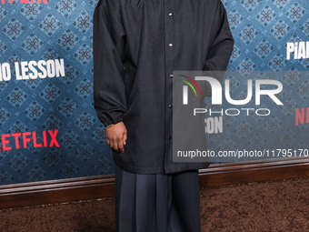 Malcolm Washington arrives at the Los Angeles Premiere Of Netflix's 'The Piano Lesson' held at The Egyptian Theatre Hollywood on November 19...