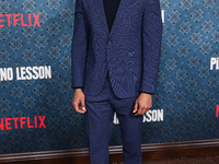 Ray Fisher arrives at the Los Angeles Premiere Of Netflix's 'The Piano Lesson' held at The Egyptian Theatre Hollywood on November 19, 2024 i...