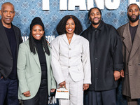 Denzel Washington, Katia Washington, Pauletta Washington, Malcolm Washington and John David Washington arrive at the Los Angeles Premiere Of...