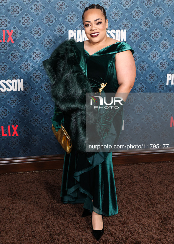 Jenny Garner arrives at the Los Angeles Premiere Of Netflix's 'The Piano Lesson' held at The Egyptian Theatre Hollywood on November 19, 2024...