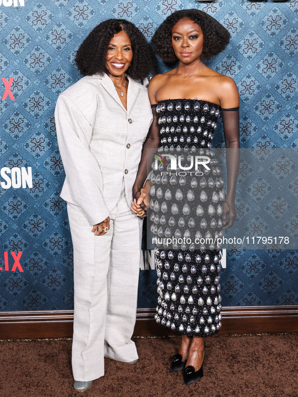 Pauletta Washington and Danielle Deadwyler arrive at the Los Angeles Premiere Of Netflix's 'The Piano Lesson' held at The Egyptian Theatre H...