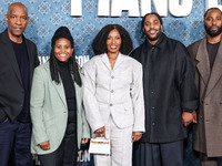 Denzel Washington, Katia Washington, Pauletta Washington, Malcolm Washington and John David Washington arrive at the Los Angeles Premiere Of...