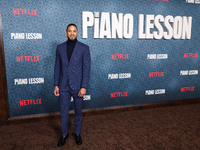 Ray Fisher arrives at the Los Angeles Premiere Of Netflix's 'The Piano Lesson' held at The Egyptian Theatre Hollywood on November 19, 2024 i...