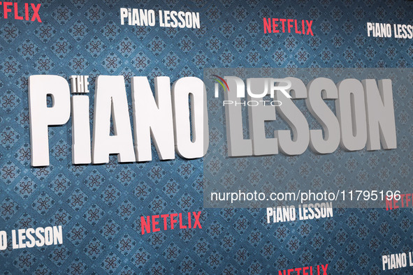 A general view of atmosphere at the Los Angeles Premiere Of Netflix's 'The Piano Lesson' held at The Egyptian Theatre Hollywood on November...