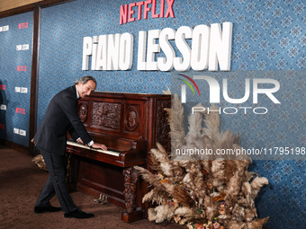 Alexandre Desplat arrives at the Los Angeles Premiere Of Netflix's 'The Piano Lesson' held at The Egyptian Theatre Hollywood on November 19,...