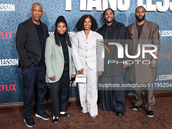 Denzel Washington, Katia Washington, Pauletta Washington, Malcolm Washington and John David Washington arrive at the Los Angeles Premiere Of...