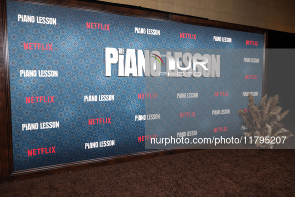 A general view of atmosphere at the Los Angeles Premiere Of Netflix's 'The Piano Lesson' held at The Egyptian Theatre Hollywood on November...