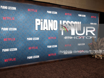 A general view of atmosphere at the Los Angeles Premiere Of Netflix's 'The Piano Lesson' held at The Egyptian Theatre Hollywood on November...