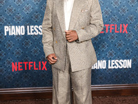 Trell Thomas arrives at the Los Angeles Premiere Of Netflix's 'The Piano Lesson' held at The Egyptian Theatre Hollywood on November 19, 2024...