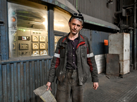 A worker is at Zaporizhstal PJSC in Zaporizhzhia, Ukraine, on November 13, 2024. NO USE RUSSIA. NO USE BELARUS. (