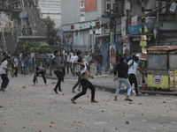 Students of Dhaka College and City College erupt in a violent clash in Dhaka, Bangladesh, on November 20, 2024. (