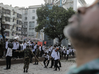 Students of Dhaka College and City College erupt in a violent clash in Dhaka, Bangladesh, on November 20, 2024. (