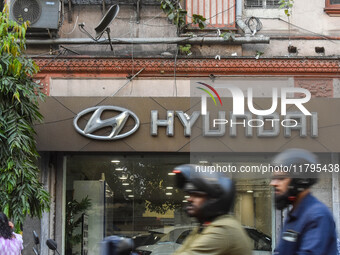 A Hyundai car showroom is seen in Kolkata, India, on October 20, 2024. Hyundai Motor India's $3.3 billion IPO, the first by a carmaker in In...