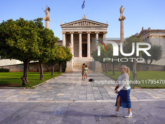 Passengers participate in the nationwide general strike in Athens, Greece, on November 20, 2024 (