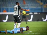 Goitseone Phoko and Godiraone Modingwane of the Botswana team celebrate after qualifying for the Africa Cup of Nations in Morocco on June 25...