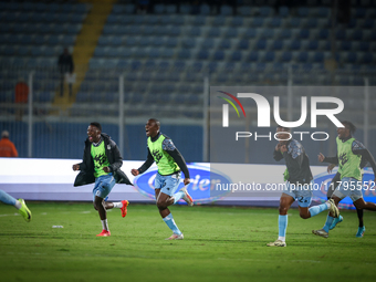 The Botswana team celebrates after qualifying for the Africa Cup of Nations Morocco 25 following a draw in the Africa Cup of Nations Qualifi...