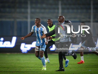 The Botswana team celebrates after qualifying for the Africa Cup of Nations Morocco 25 following a draw in the Africa Cup of Nations Qualifi...