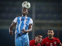 Thabang Sesinyi of the Botswana team plays during the Africa Cup of Nations Qualifiers match between Egypt and Botswana at 30 June Air Defen...