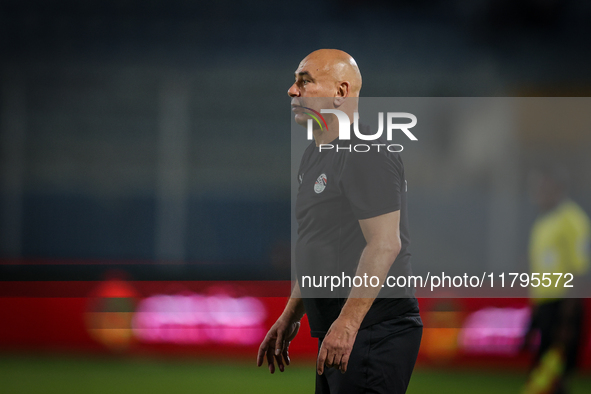 Hossam Hassan is the head coach of the Egypt team during the Africa Cup of Nations Qualifiers match between Egypt and Botswana at 30 June Ai...