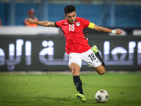 Mostafa Fathi of the Egypt team plays during the Africa Cup of Nations Qualifiers match between Egypt and Botswana at 30 June Air Defence St...