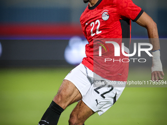 Omar Marmoush of the Egypt team plays during the Africa Cup of Nations Qualifiers match between Egypt and Botswana at 30 June Air Defence St...