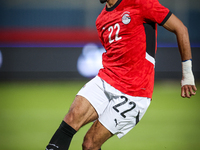 Omar Marmoush of the Egypt team plays during the Africa Cup of Nations Qualifiers match between Egypt and Botswana at 30 June Air Defence St...