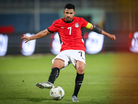 Mahmoud Trezeguet of the Egypt team plays during the Africa Cup of Nations Qualifiers match between Egypt and Botswana at 30 June Air Defenc...