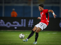 Omar Marmoush of the Egypt team participates in the Africa Cup of Nations Qualifiers match between Egypt and Botswana at the 30 June Air Def...