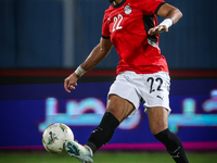 Omar Marmoush of the Egypt team plays during the Africa Cup of Nations Qualifiers match between Egypt and Botswana at 30 June Air Defence St...