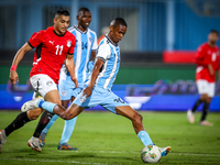 Tebogo Kopelang of the Botswana team plays during the Africa Cup of Nations Qualifiers match between Egypt and Botswana at 30 June Air Defen...