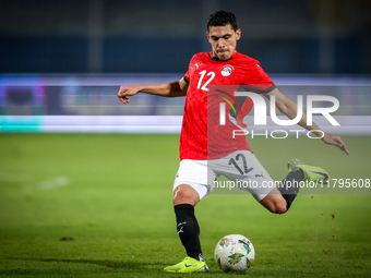 Mohamed Hamdi of the Egypt team plays during the Africa Cup of Nations Qualifiers match between Egypt and Botswana at 30 June Air Defence St...