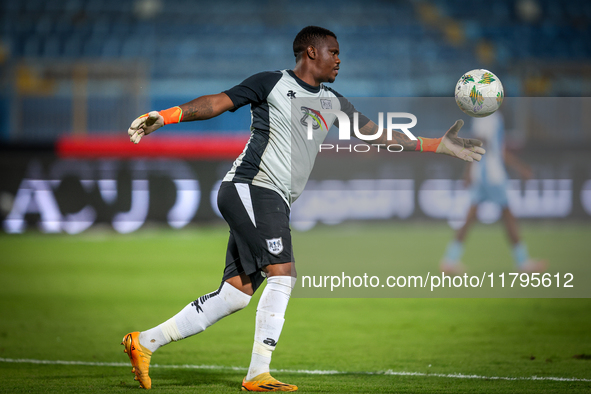 Goitseone Phoko of the Botswana team plays during the Africa Cup of Nations Qualifiers match between Egypt and Botswana at 30 June Air Defen...