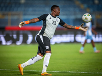 Goitseone Phoko of the Botswana team plays during the Africa Cup of Nations Qualifiers match between Egypt and Botswana at 30 June Air Defen...