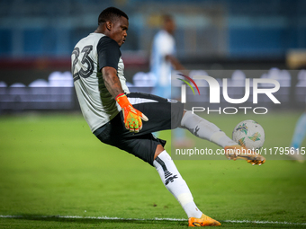 Goitseone Phoko of the Botswana team plays during the Africa Cup of Nations Qualifiers match between Egypt and Botswana at 30 June Air Defen...