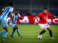 Omar Marmoush of the Egypt team participates in the Africa Cup of Nations Qualifiers match between Egypt and Botswana at the 30 June Air Def...