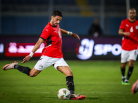 Taher Mohamed of the Egypt team plays during the Africa Cup of Nations Qualifiers match between Egypt and Botswana at 30 June Air Defence St...