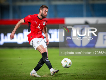 Omar Kamal of the Egypt team plays during the Africa Cup of Nations Qualifiers match between Egypt and Botswana at 30 June Air Defence Stadi...