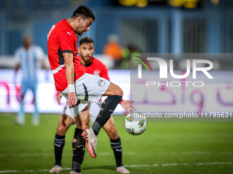 Taher Mohamed of the Egypt team plays during the Africa Cup of Nations Qualifiers match between Egypt and Botswana at 30 June Air Defence St...